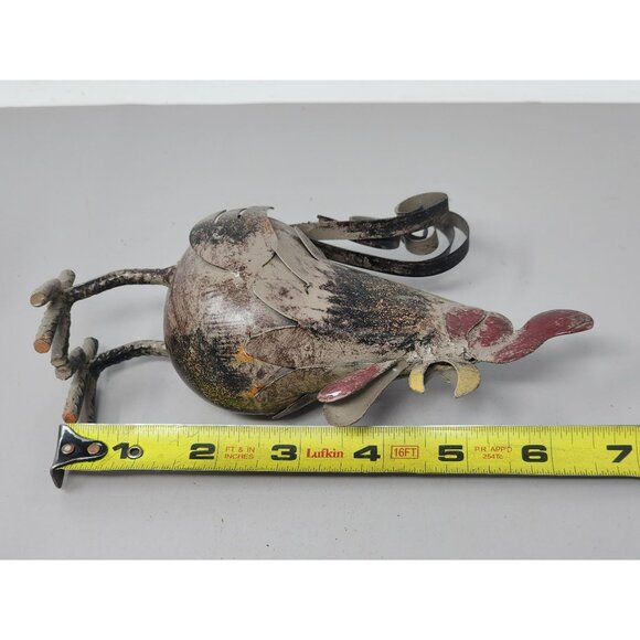Vintage Rustic Metal Rooster Sculpture Set‎ Of 2 Decorative Farmhouse Décor - Picture 15 of 16